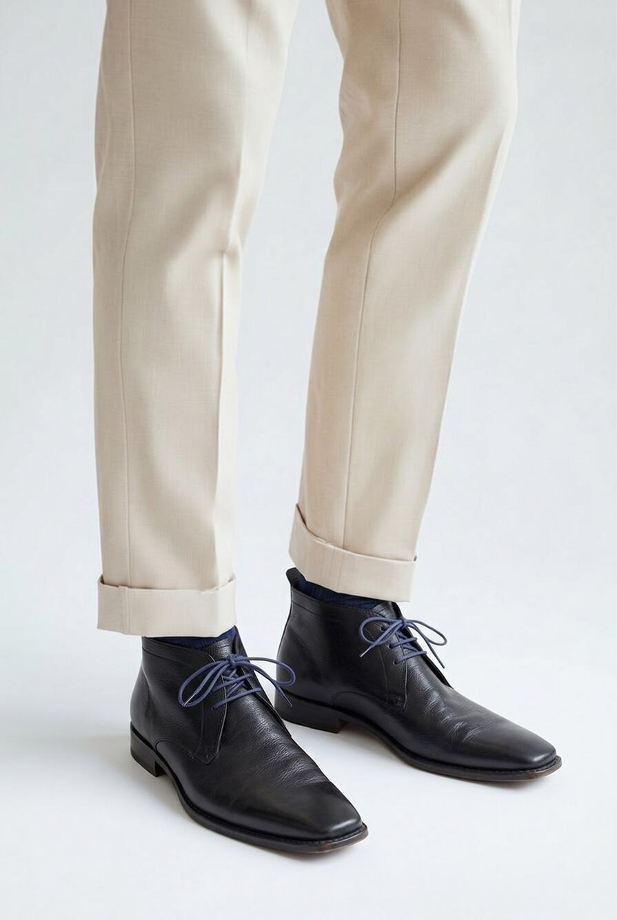 Ted‎ Baker Men's Ashcroft Navy Blue Leather Lace Up Chukka Ankle Boots Size 13